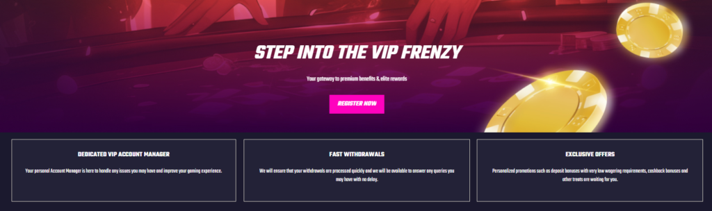 frenzino casino vip system